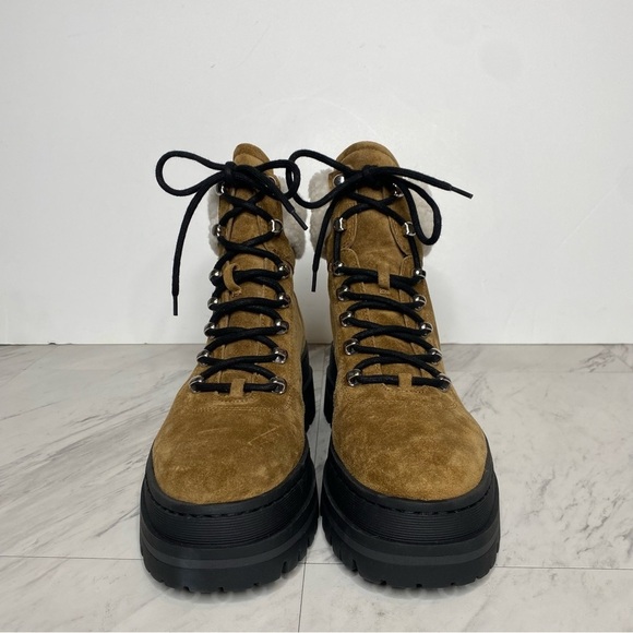 New! Marc Fisher Pierson Platform Lug Sole Lace Up Bootie 8 1/2 M - Picture 2 of 14